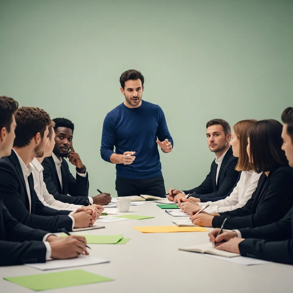 Empresário numa reunião de trabalho