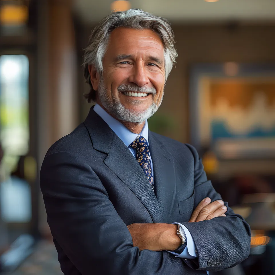 Homem de negócios sorridente